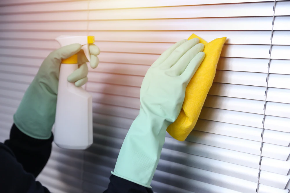 removing stains from cellular shades